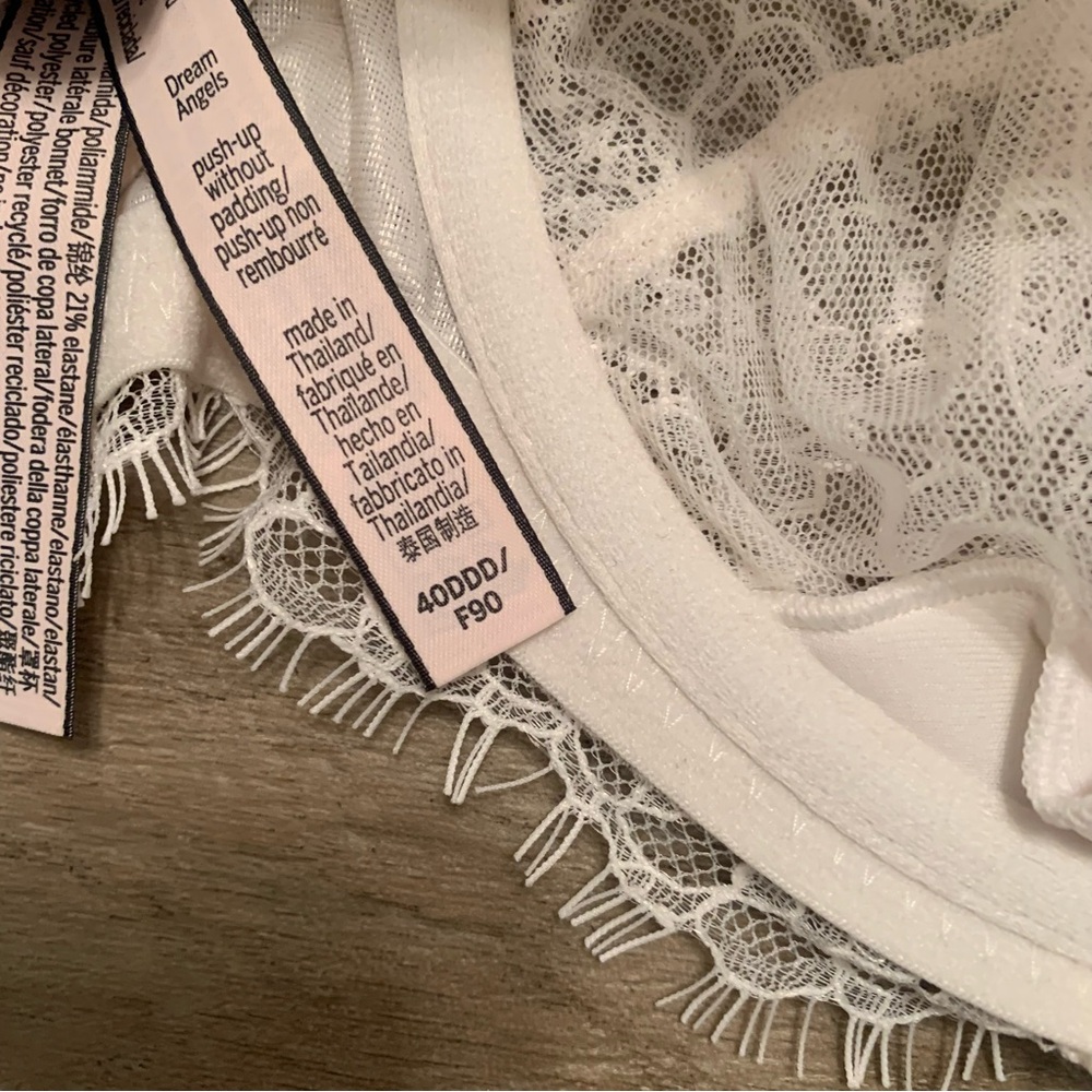 Victoria Secret Lace Underwired Dream Angels Lined Demi Push Up Without Padding - Picture 11 of 14